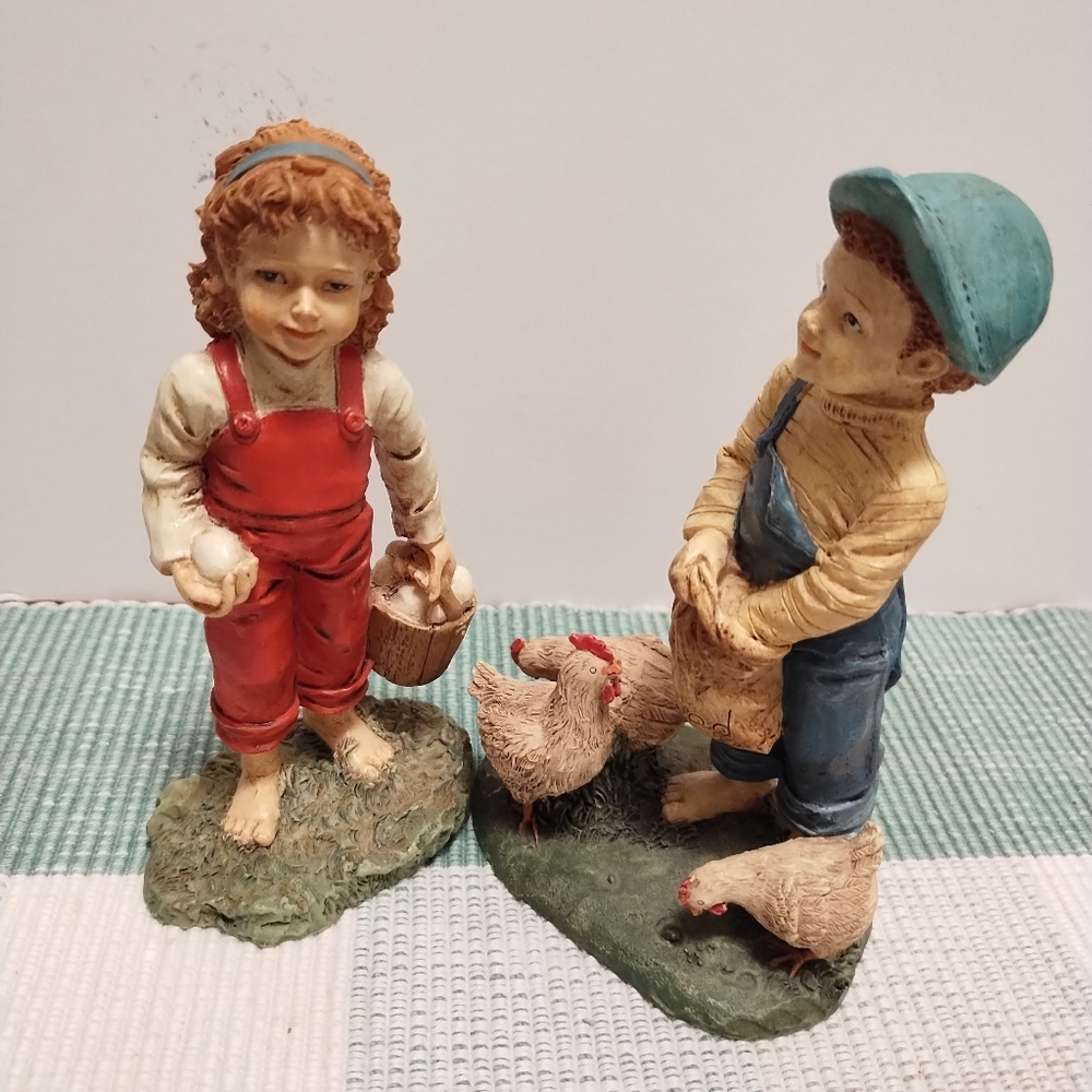 Charming Farm Children Figurines